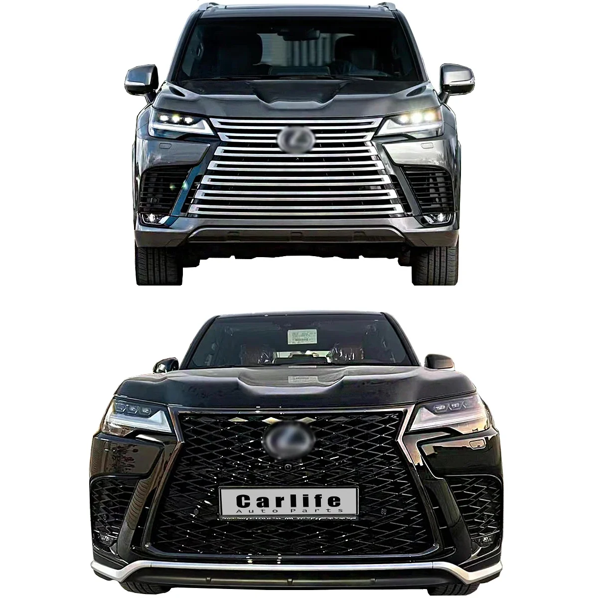 High quality Body kit for Lexus LX600 2022 upgrade to F sport model Grille and Front lip