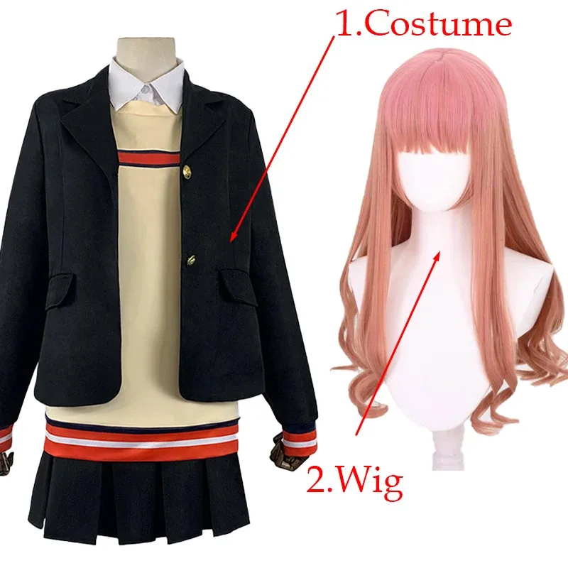 CyAnime SSSS DYNAZENON تأثيري Yume Minami زي JK زي مدرسي مجموعة كاملة امرأة الفتيات هالوين كرنفال وتتسابق مع شعر مستعار