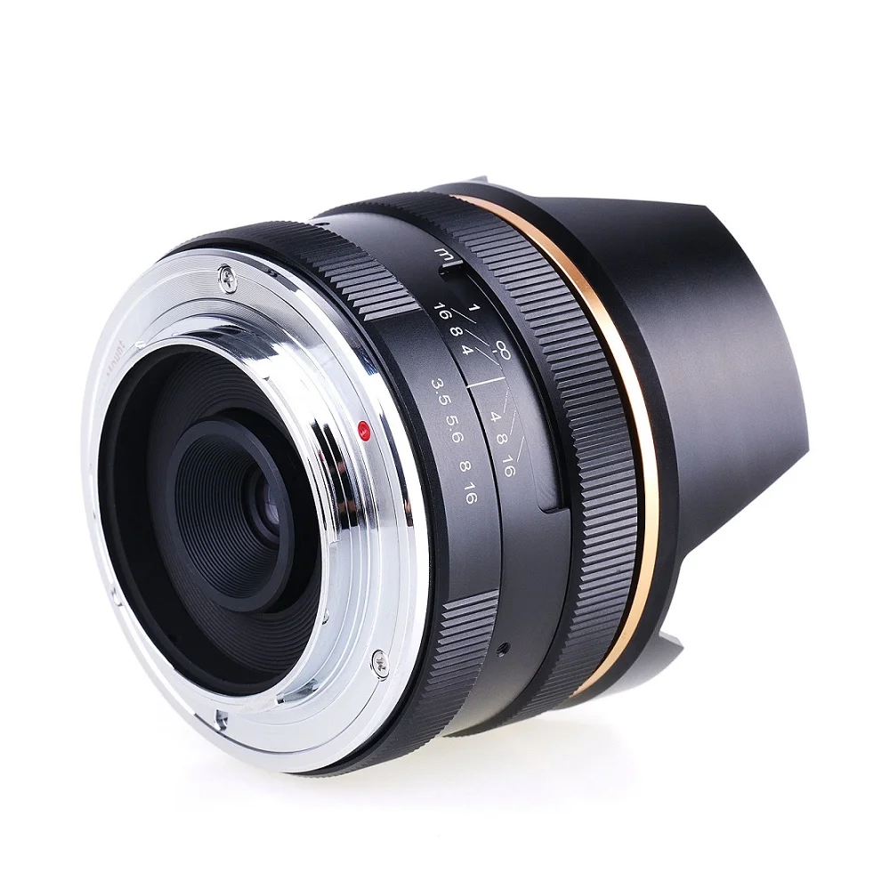 Mcoplus 14mm F3.5 Wide Angle Macro Manual Lens for Canon EOS-M EOS M2 M5 M6 M6 Mark II M10 M50 M50 II M100 M200 Camera