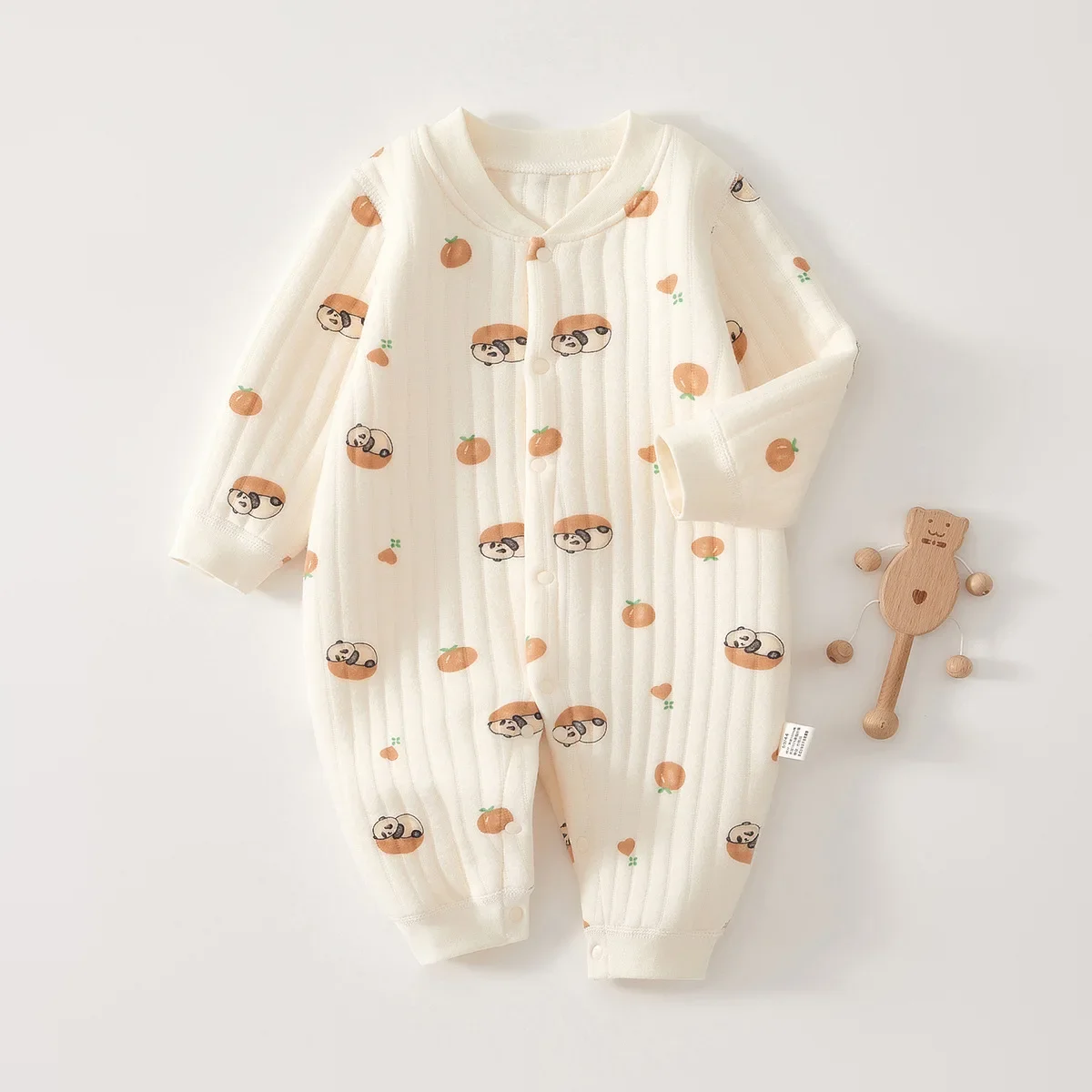 

Newborn Baby Cotton Bodysuit Boys Girls Cute Printed Patterns Long Sleeve Bodysuit Newborn Boneless Warm Comfortable Bodysuit