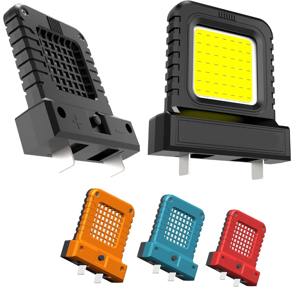 1pc LED Light 14W LED Camping Lantern Mini Pocket Work Light Adjustable Battery Interface Power Tool Light