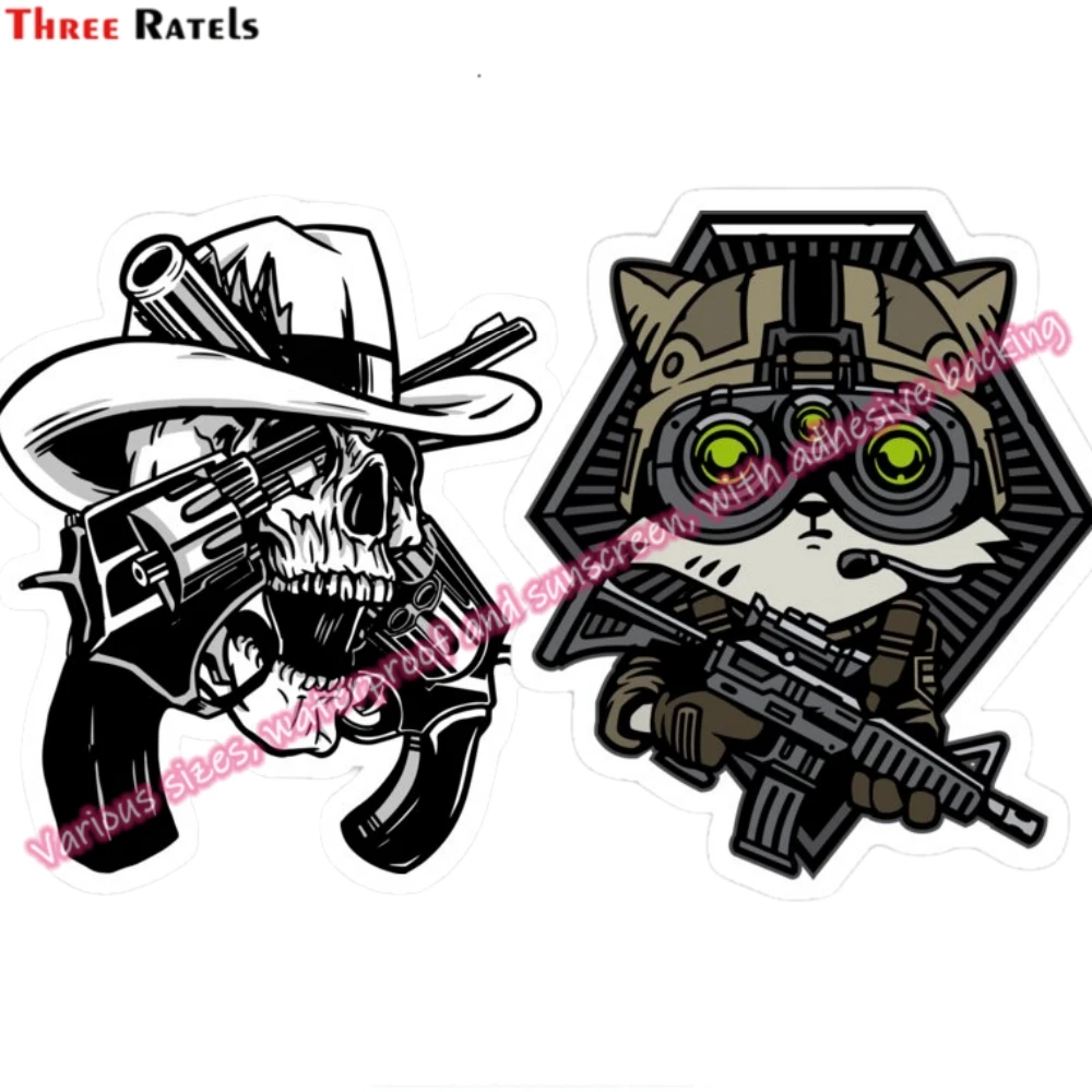 Three Ratels M482 Custom Stickers on Car Toyota Supplies Useful Things for Cars Accessories for Honda Civic BWM E46