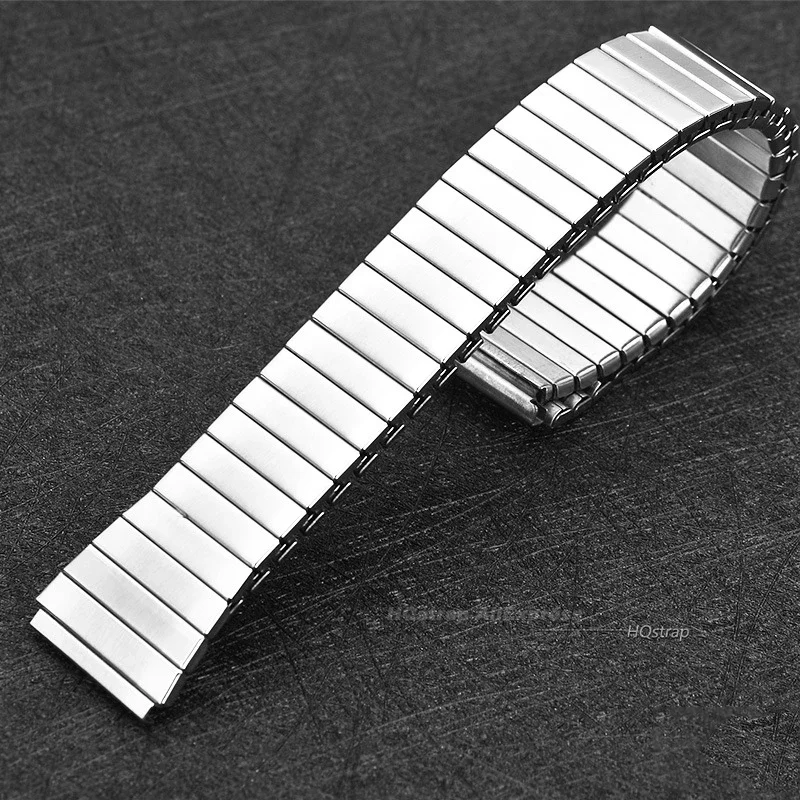 Universal Stainless Steel Watch Strap for Rolex Watchband Elastic Metal Wristband 22mm Bracelet Men Women Watch Accessories