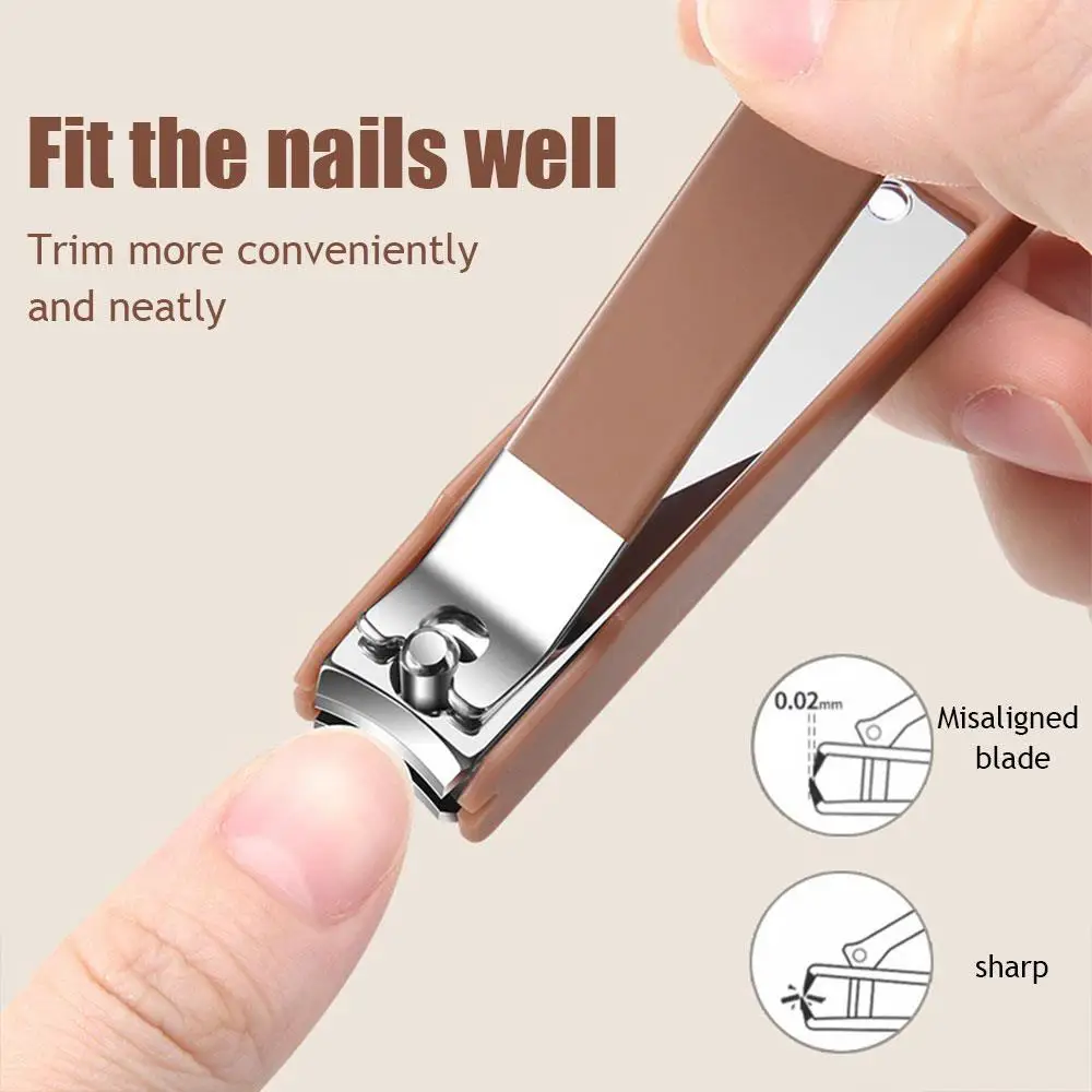 Juego de cortaúñas antisalpicaduras, 7 Uds., cortaúñas para manicura, recortadores antisalpicaduras, tijeras de acero inoxidable, herramienta de protección para el cuidado de las uñas