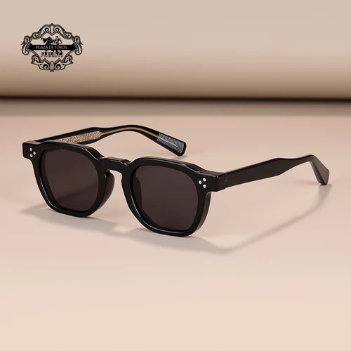 Imagen 1 del producto Gafas de sol clásicas con remaches estilo Retro para mujer TR90 montura poligonal gafas de sol polarizadas UV400 hombre negro verde 2025 verano