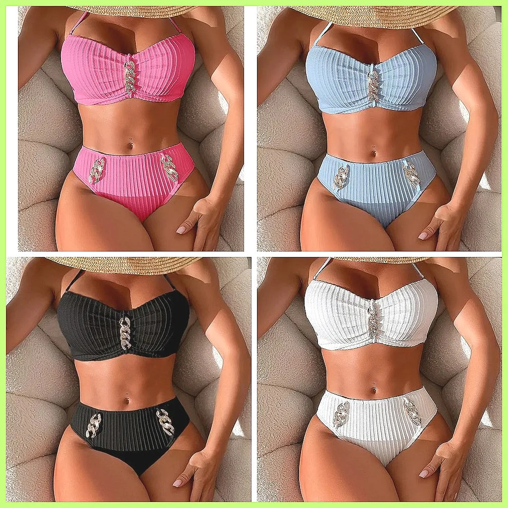 

Сексуальный комплект бикини с эффектом пуш-ап для женщин - бразильский пляжный купальник, летний купальный костюм