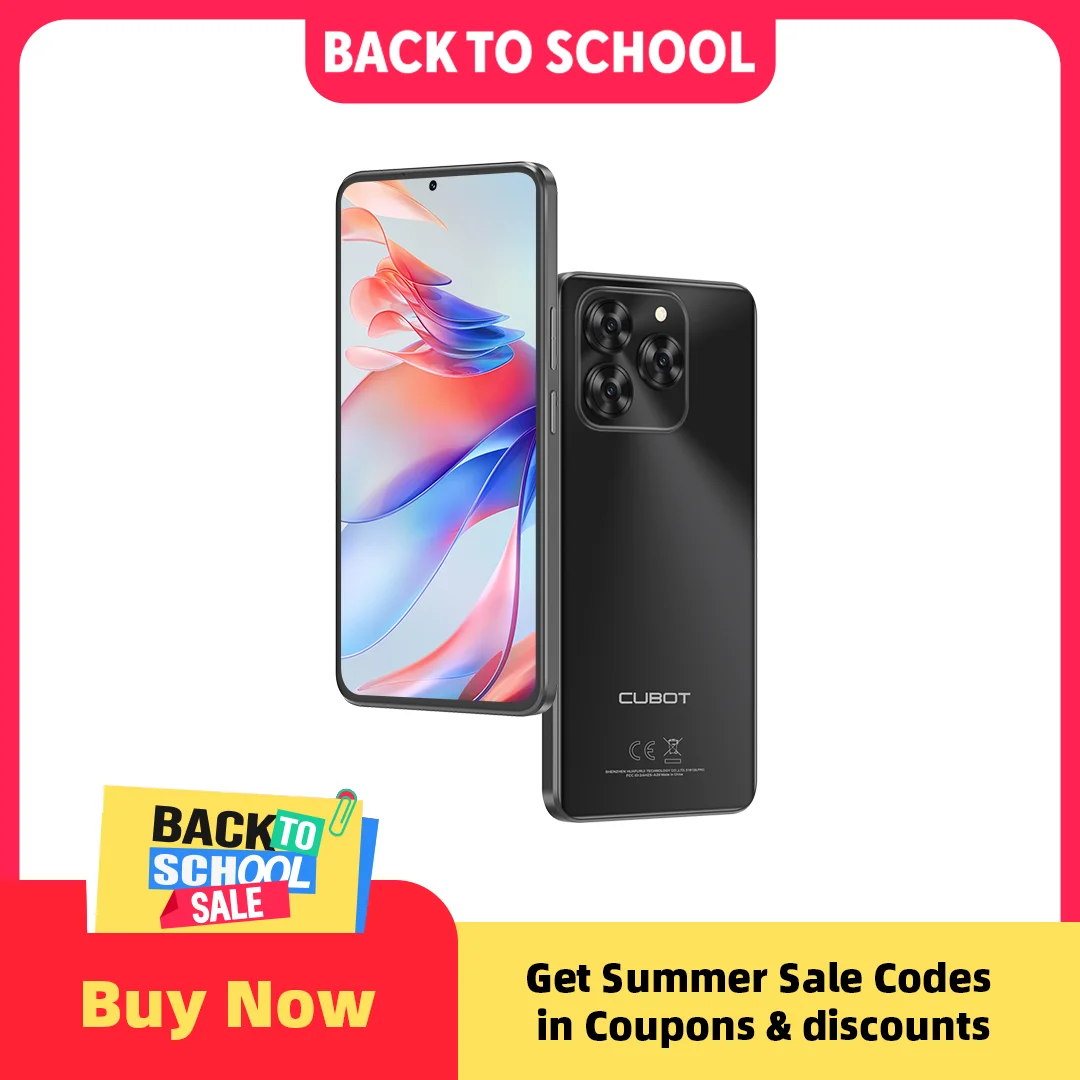 Cubot Note 60 Smartphone, Android 15, 7.2-inch 120Hz Display, Octa-core,16GB(6+10GB )RAM 128GB ROM, 48MP Camera, 7000mAh Battery