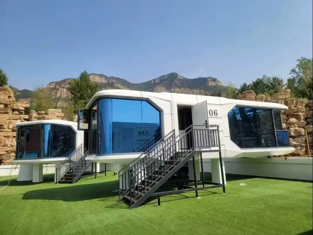 Customized Multi Functional Prefab Detachable Container House  spuare Capsule House Office Hotel Tiny Cabin House(Deposit Price