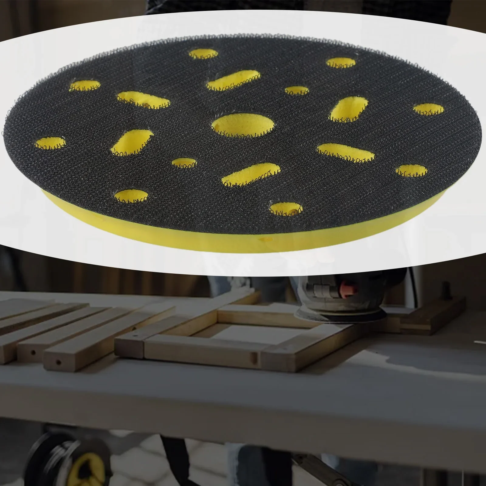 6 Inch Sander Backing Pad with 17 Holes Fits RO1 For BO6030 BO6040 for Efficient Dust Removal in Sanding Tasks