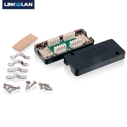 Linkwylan CAT7 RJ45 Junction Box Network Adapter 600MHz Ethernet LAN Cable LSA Connection Adaptor RJ45 Extention  Extention Box