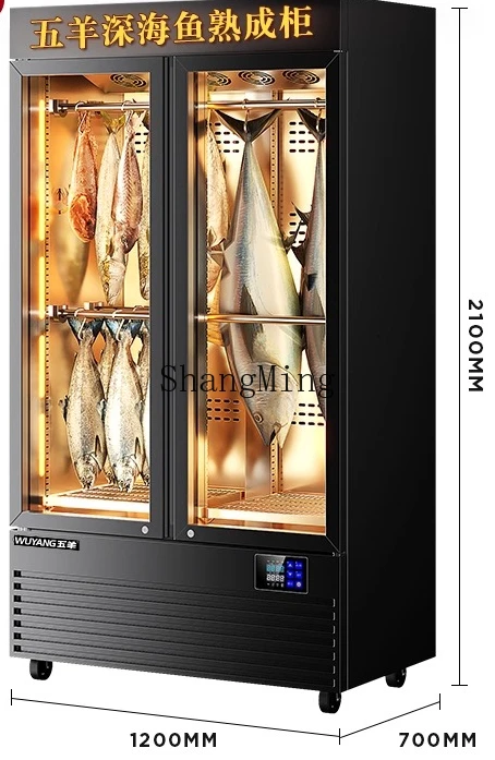 ZYY comercial temperatura constante display de umidade geladeira high-end mar profundo peixe e carne bife armário ácido