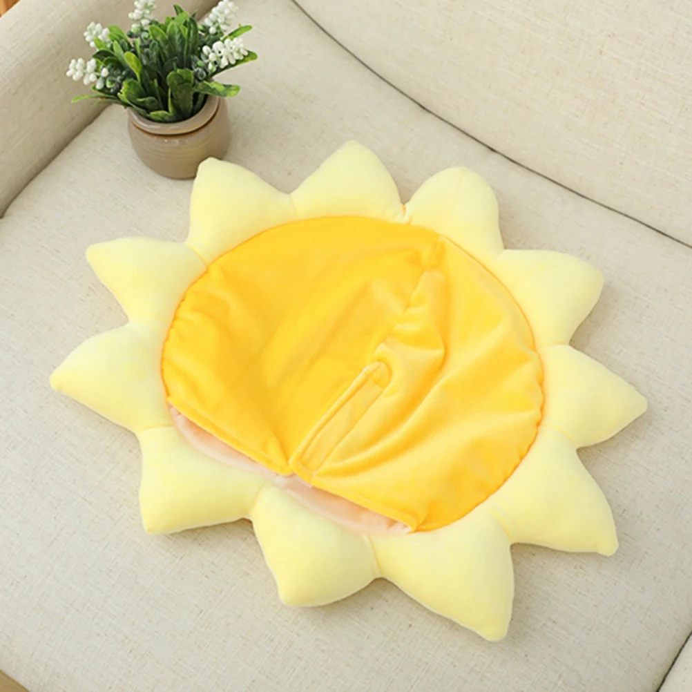 

Sunflower Headgear Hat for Masquerade Party Festival Costume Prop Yellow PP Cotton Soft Wear Easy Take Off