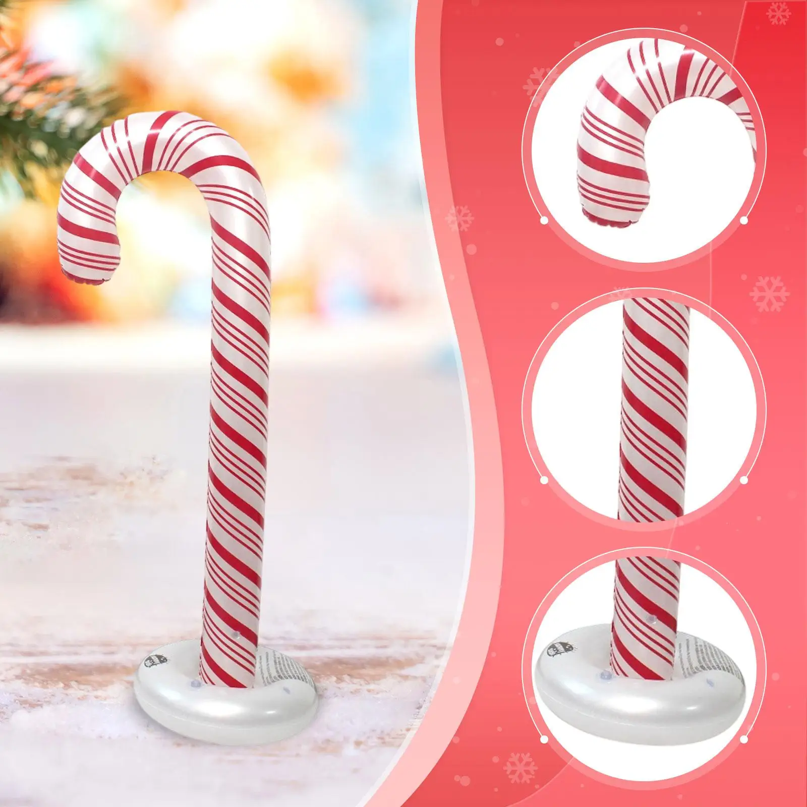 Christmas Inflatable Candy Cane Blow up Candy Cane Multifunctional Christmas Decoration for New Year Indoor Outdoor Holiday