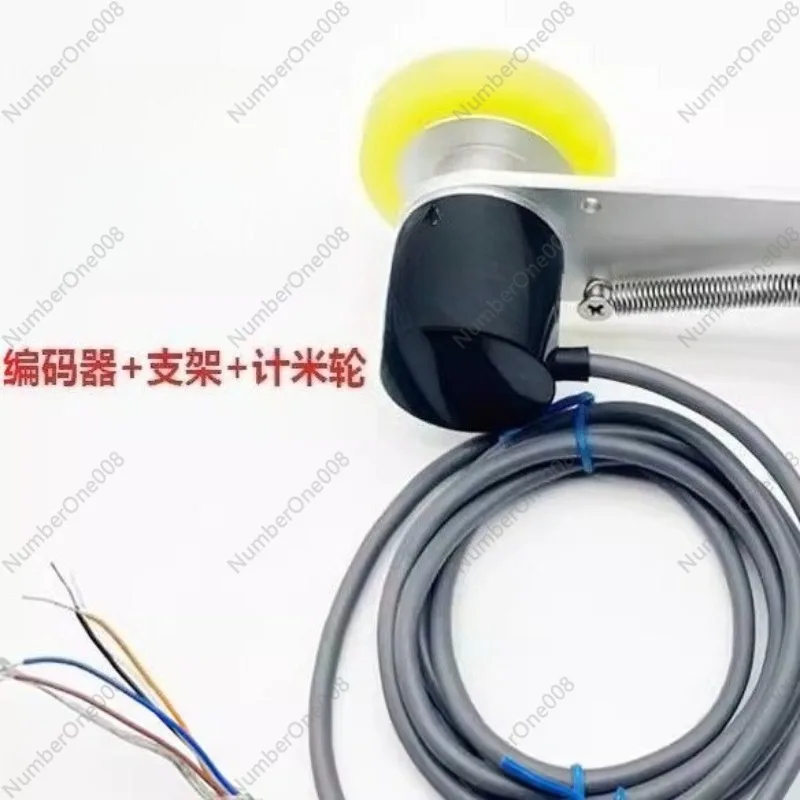 Universal Adjustable Spring Loaded Encoder Mounting Bracket Kit with Synchronous Metering Wheel for E6B2-CWZ6C
