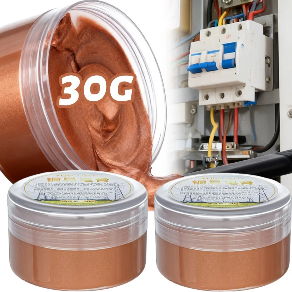 

30g Copper Conductive Grease Universal High Performance Car Electronics Circuit Board Repair Electrical Paste Anti-Arc Lubricant
