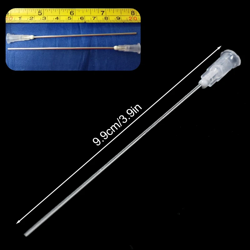 10/20Pcs 100MM Liquid Dispenser Syringe Blunt Needles Stainless Steel Tube Needle Tips For Gluing Filling Ink Oil Welding Flux