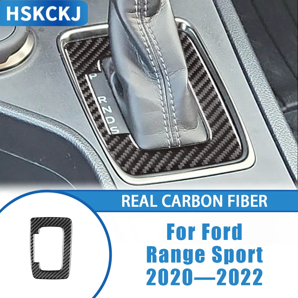 

Car Accessories Carbon Fiber Interior Gears Shifter Inner Panel Cover Trim Sticker Modification For Ford Range Sport 2020—2022