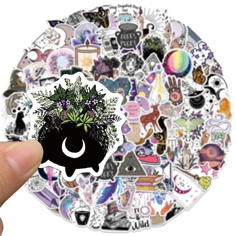 50/100pcs Bohe Witchy Apothecary Stickers Witch Sticker Astrology Tarot Goth Stickers Waterproof Toy Decals for Kid Girl Gift