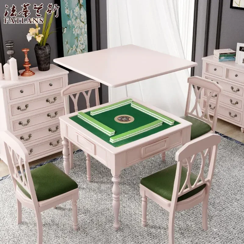 Simple Home Electric Mute Plastic Products (Flower Pots) Dining Table Double-Use Mahjong Machine