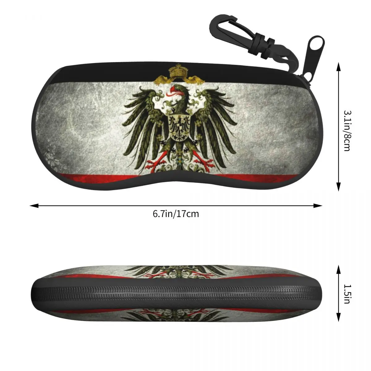 Custom German Empire Flag Germany Glasses Case Fashion Shell Eyeglasses Case Sunglasses Box