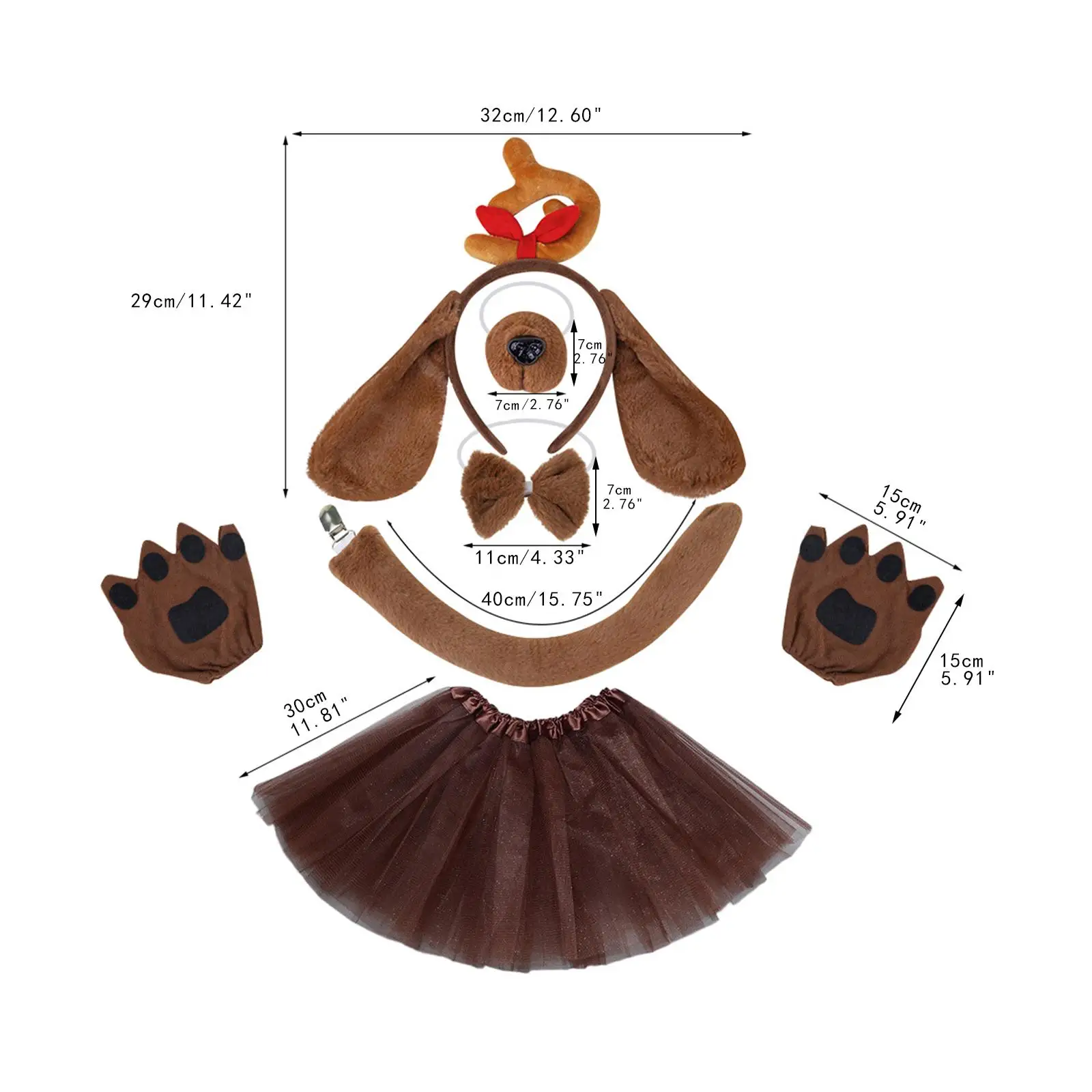 Puppy Dog Costume Set Carnival for Women Easter Lovely Halloween Animal Costume