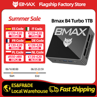 BMAX B4 Turbo Mini PC Windows 11 PC Intel N150 16GB 1TB SSD 2*HDMI 1*Type-C Supports 4K@60Hz 1000MHz Intel Graphics
