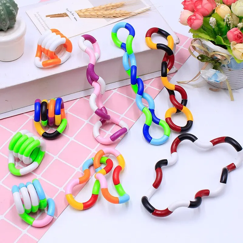 4Pcs Fun and Educational Twist Music Puzzle Toys for Kids-Vent Deformation Rope Knot Pressure Toys