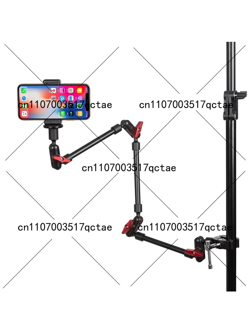 Mobile Phone Live Streaming Bracket Universal Rotating Magic Arm Metal Desktop Stand