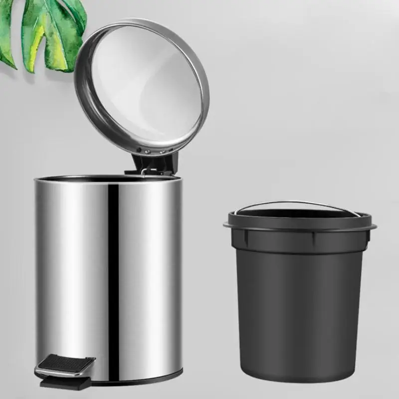 

Built-in Countertop Trash Can Stainless Steel Embedded Trash Bin Large Capacity Kitchen Garbage Bins With Lid Clean Accessories