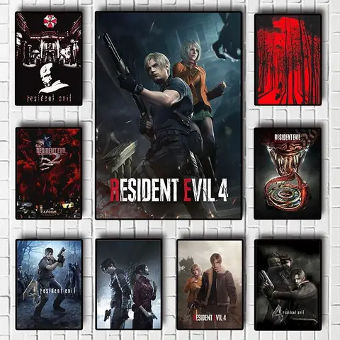 Resident-Evil Game Poster Hot Sale Classic Movie Canvas Painting HD Print Wall Art Picture for Gaming Room Home Decoration Gift