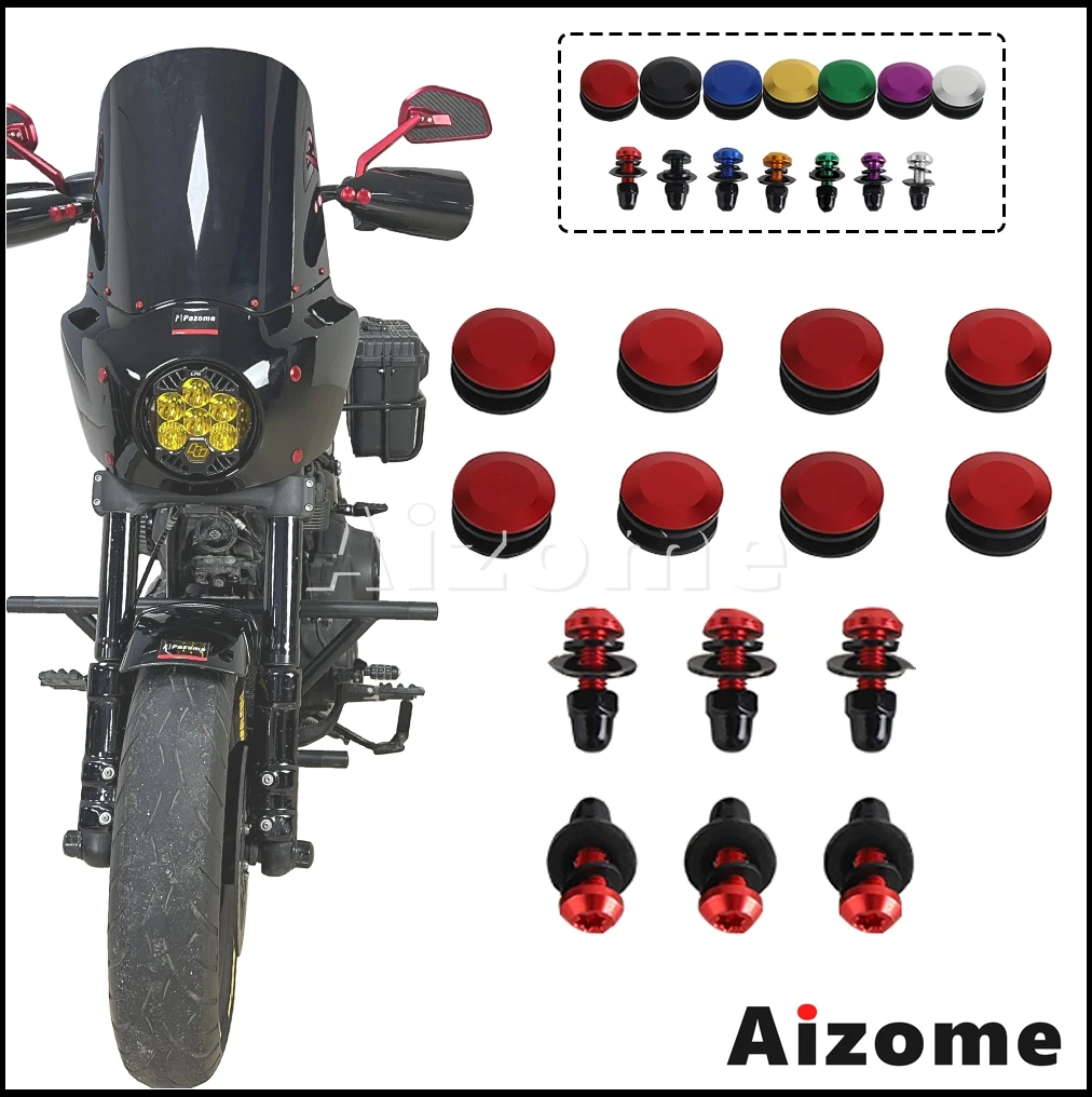 Screws Motorcycle Fairing Bolt Kit Windscreen Screws Hand Guard Screws Colorful Fasteners Aluminum Motorcycle Modified Accessory