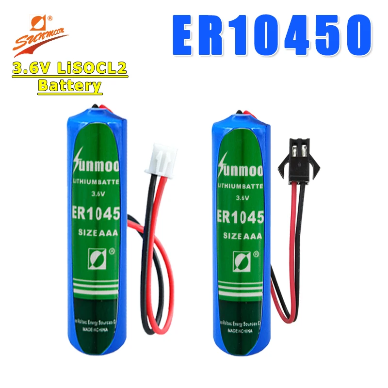 SUNMOON ER10450 3.6V lithium battery No. 7 800mAh suitable for heating temperature controller alarm heating