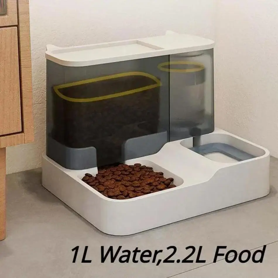

1 Pcs Translucent Combined Feeding Water Feeder Visual Dog Bowl Feeding Water Feeding Bowl Grain Storage Bucket Pet Supplies
