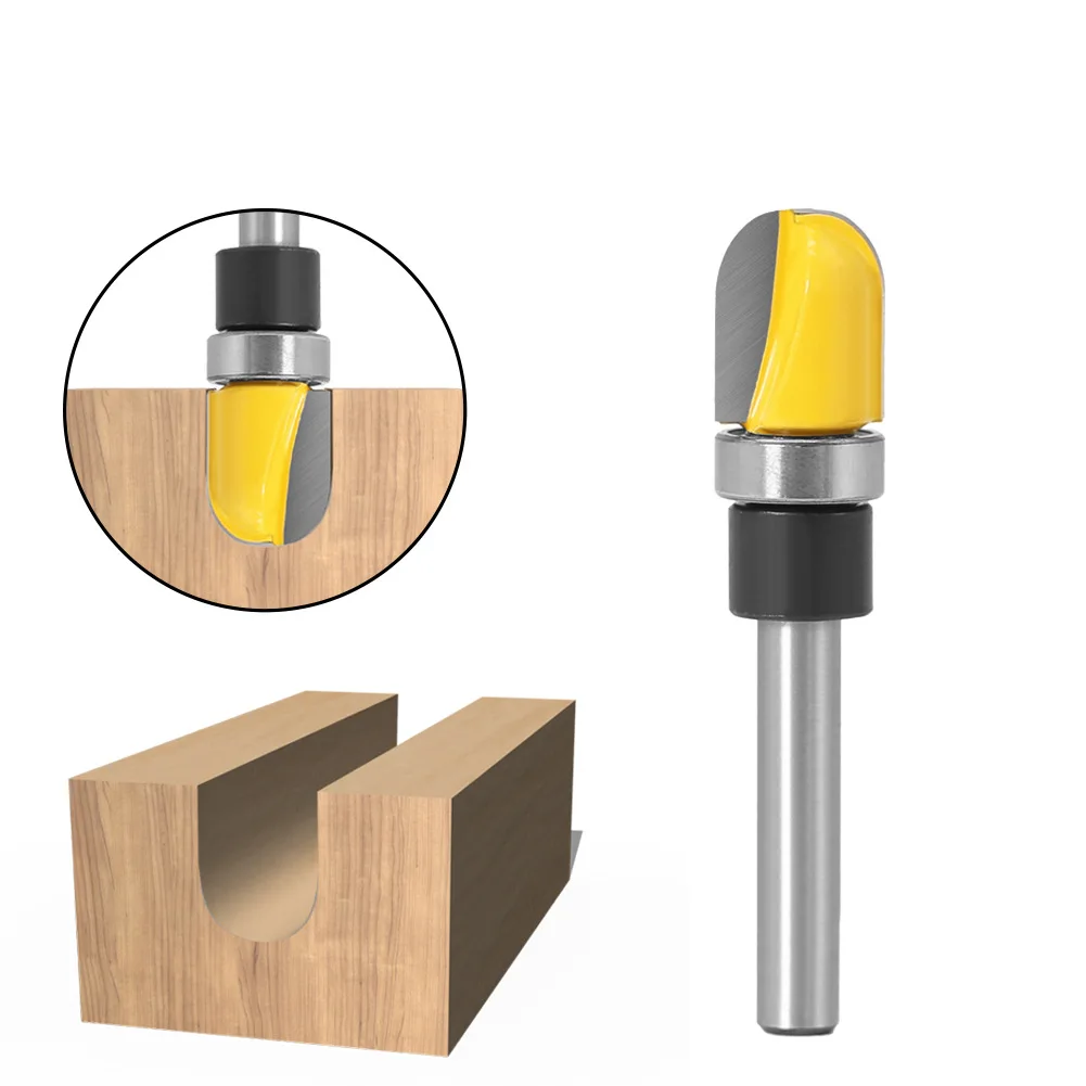 

1PC 1/4" 6.35MM 6MM Shank Milling Cutter Wood Carving Bowl And Tray Template Wood Router Bits Trimming Machine Milling Cutter
