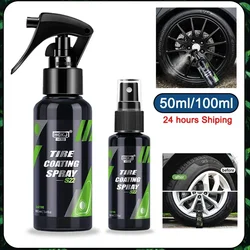 S22 Tyre Gloss Car Tire Coating Spray Car Wheel Rust Dust Remover Spray Cleaning Tool Auto Hydrophobic Sealant Wax Rim Cleaner