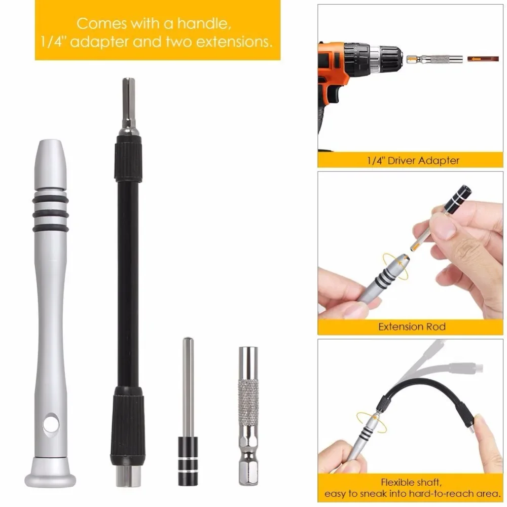 60 in 1 Precision Screwdriver Tool Kit Magnetic Screwdriver Set for iPhone Tablet Macbook Xbox Cellphone PC Sumsung