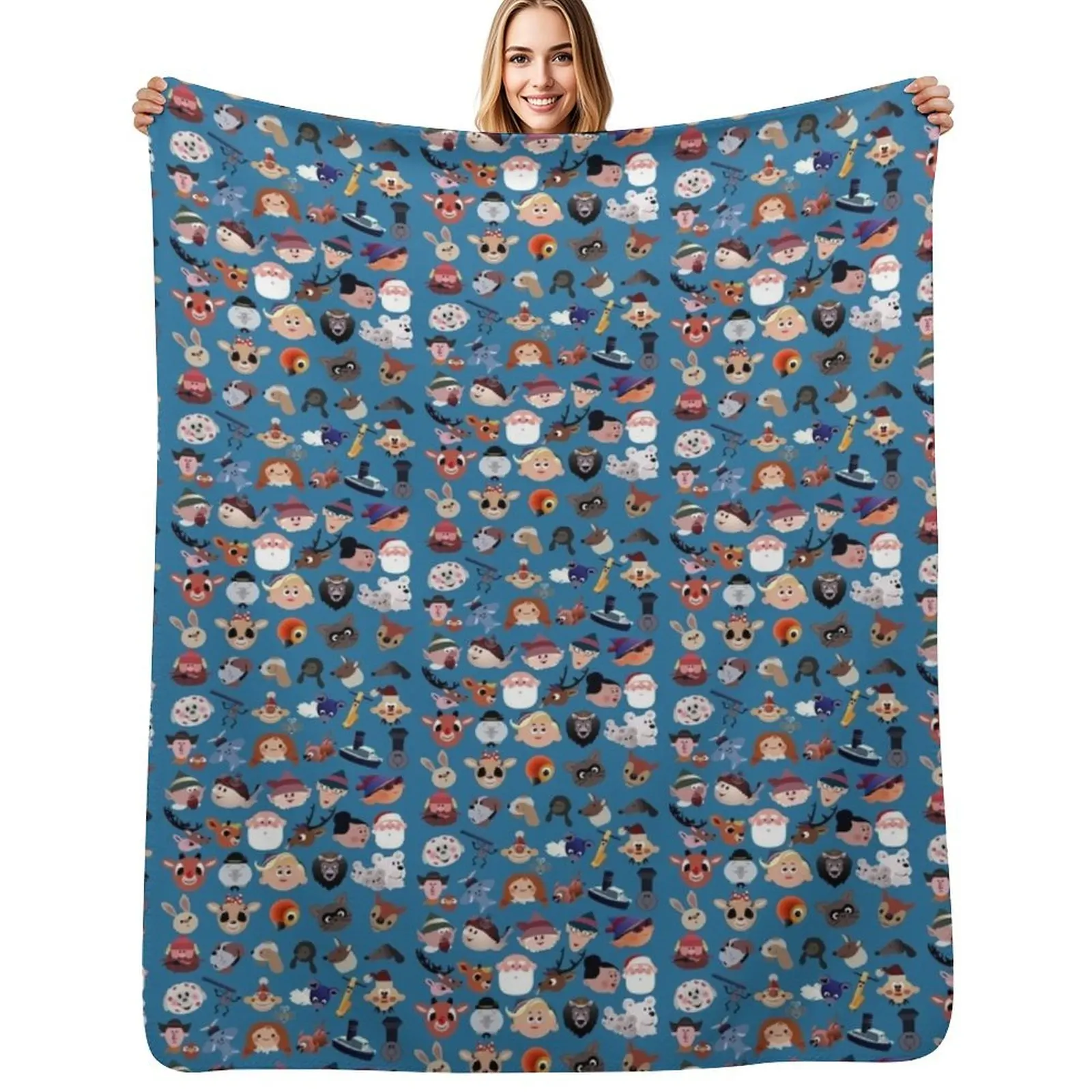 

Rudolph Iconography Throw Blanket Furry decorative Decoratives Blanket