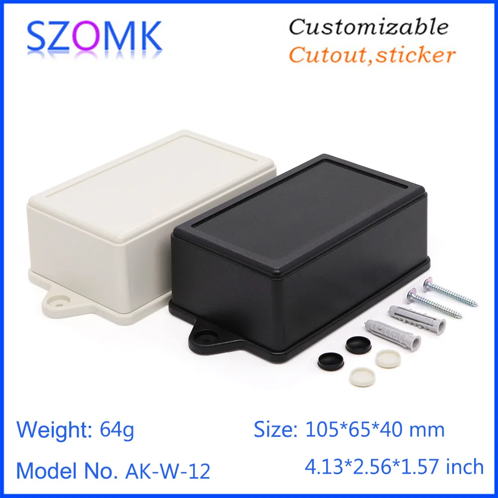 1Pcs wall mount junction box for electronics abs plastic housing 105*65*40mm  IP54 waterproof szomk electronic enclosure boxes