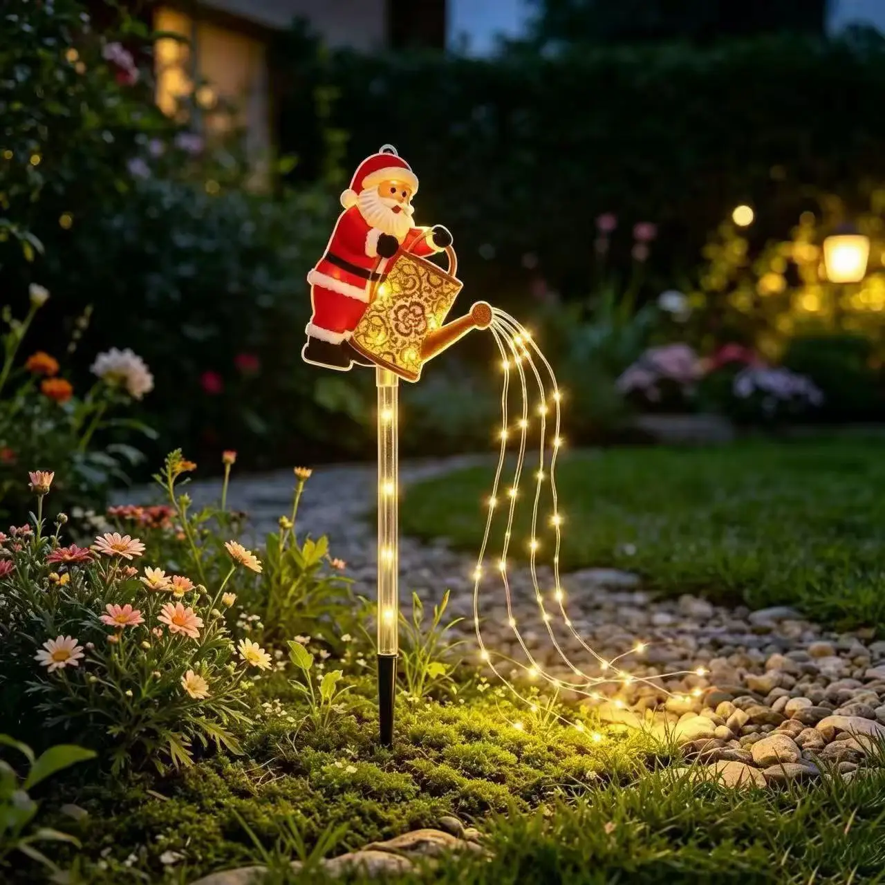 1/2Pack Outdoor LED Solar Lights Waterproof Starburst Solar Firefly Lights Lawn Lamp Garden Lamp for Path Landscape Decorative