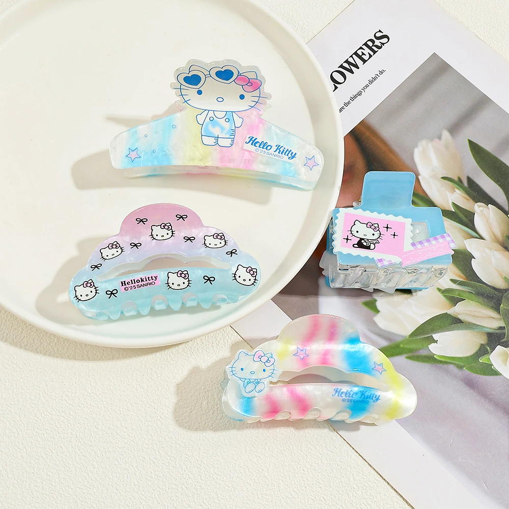 

1PC/4PCS Sanrio Kitty cat hair claw, multi-functional hair accessory hair claw