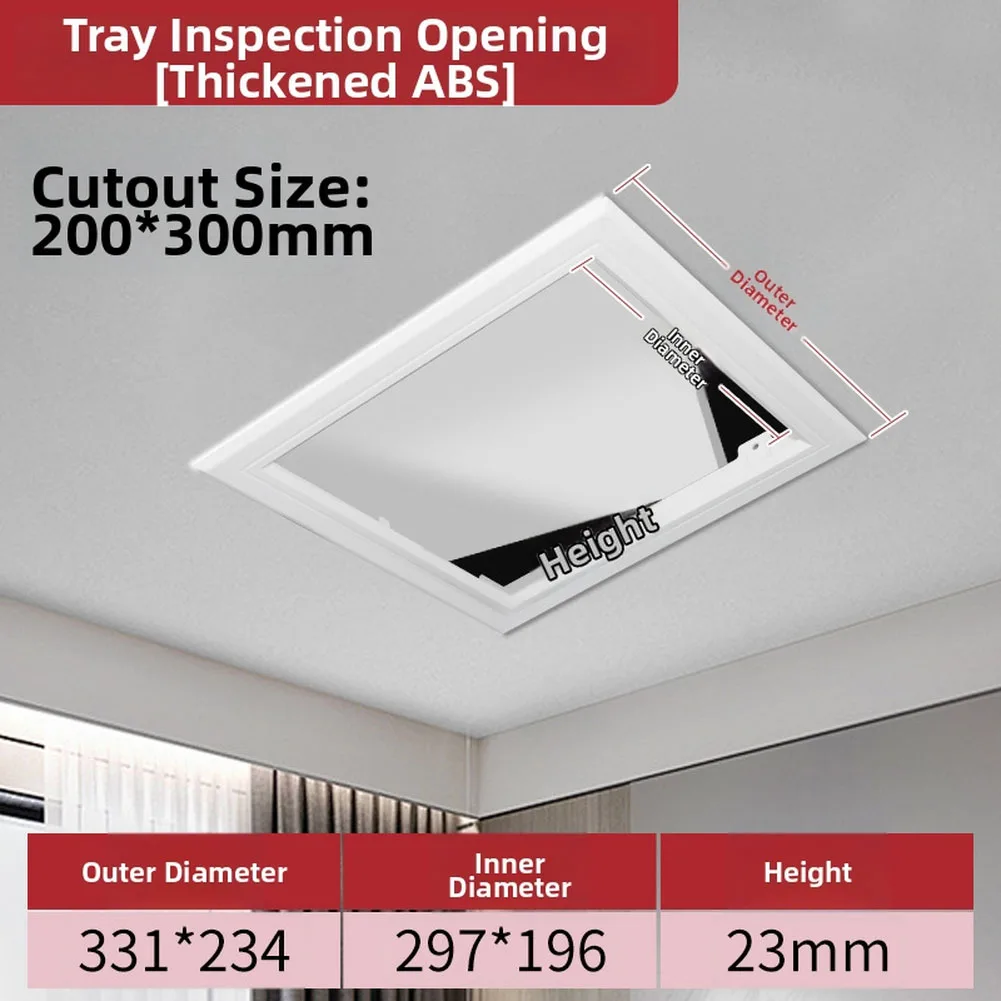 White ABS Hinged Inspection Panel Door for DryFor Wall Ceiling and Partition Installations Supporting Routine Maintenance Tasks
