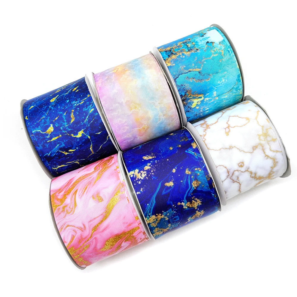 DIY Cartoon Stripe Printed Grosgrain Ribbon For Craft Supplies Sewing Accessories 5 Yards. 44371