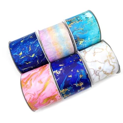 DIY Cartoon Stripe Printed Grosgrain Ribbon For Craft Supplies Sewing Accessories 5 Yards. 44371