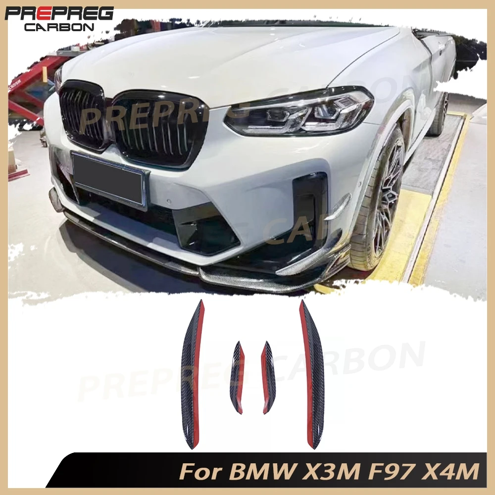

Передний бампер из углеродного волокна, боковой спойлер, плавники, накладки, комплекты кузова автомобиля, аксессуары FRP для BMW X3M F97 X4M F98 2022+