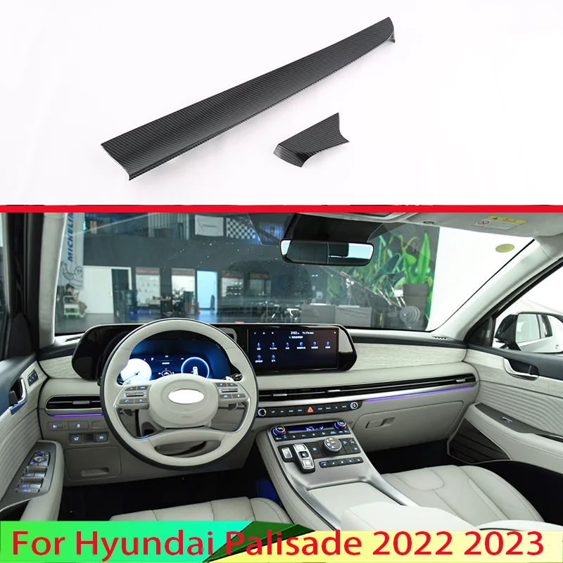 For Hyundai Palisade 2022 2023 Car Accessories ABS Center Console Interior Instrument Panel Around Trim