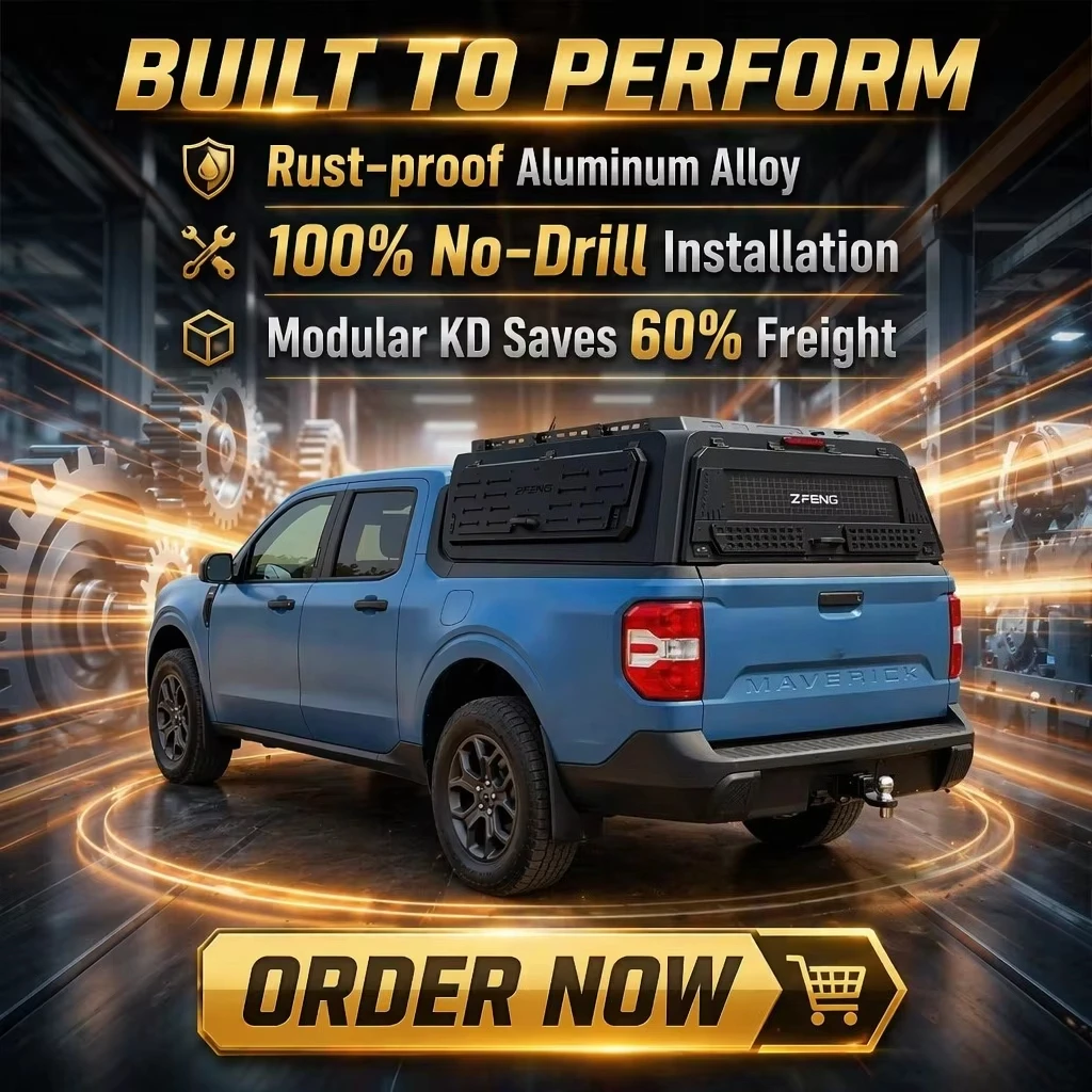 Elite Modular Aluminum Pickup Canopy for  Maverick 2022+ Heavy Duty KD Truck Bed Topper Rust-proof Off-road Hardtop Lid