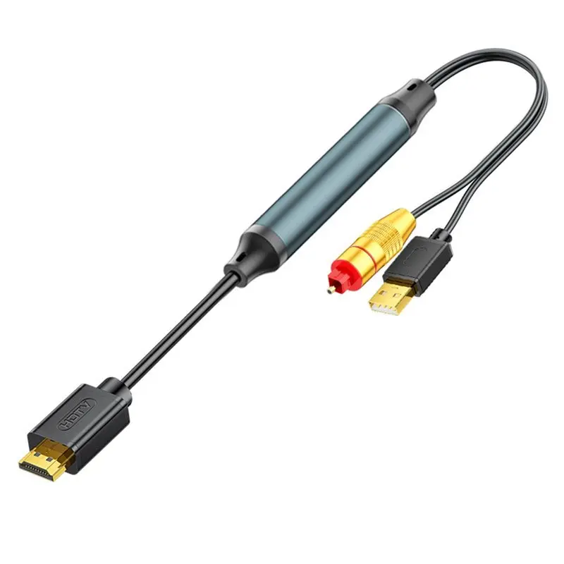 [NEW A09R!】 RCA To Optical Audio Converter Cable 5.1 Channel -SPDIF Compatible HDTV RCA Port Soundbar Connection 1.5M