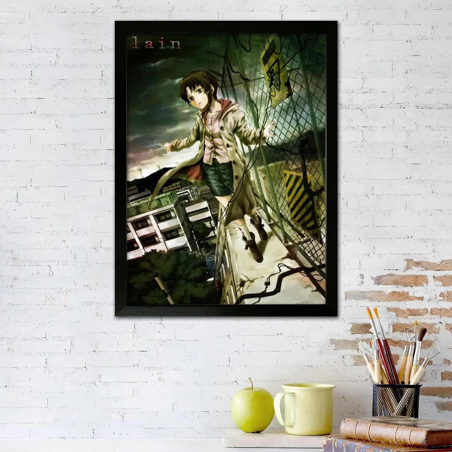 Serial Experiments Lain Anime Iwakura Lain Canvas Art Poster, Wall Art Picture Print, Modern Family Bedroom Decor Posters