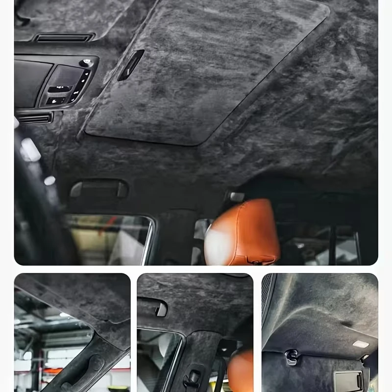 

Max 250x150cm Car Headliner Repair Fabric Suede with Foam Backed Auto Roof Lining Replacement Material for SUV,Truck,Home Repair