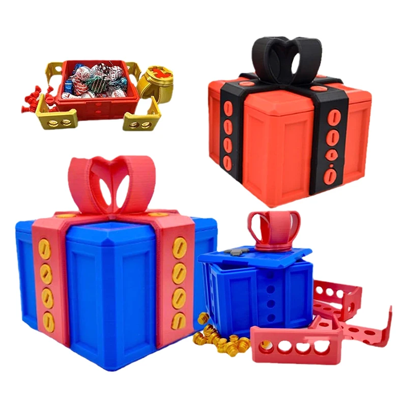 Annoying Gift Box With Screws Large Annoying Gift Boxes Prank Screw Box 3D Printed Gift Box Money Card Container Christmas Gift